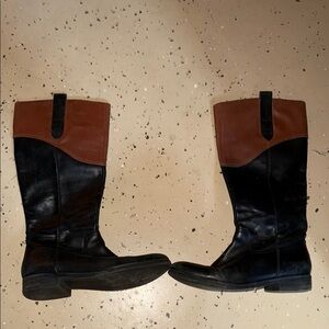 Tommy Hilfiger Black and Brown Combat Boots